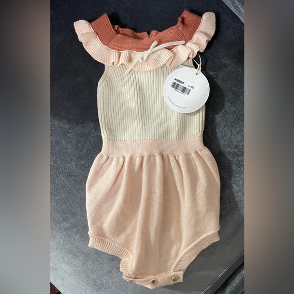 TUN TUN MARTINA ROMPER NATURAL & BABY PINK & TERRACOTA - Picture 3 of 16